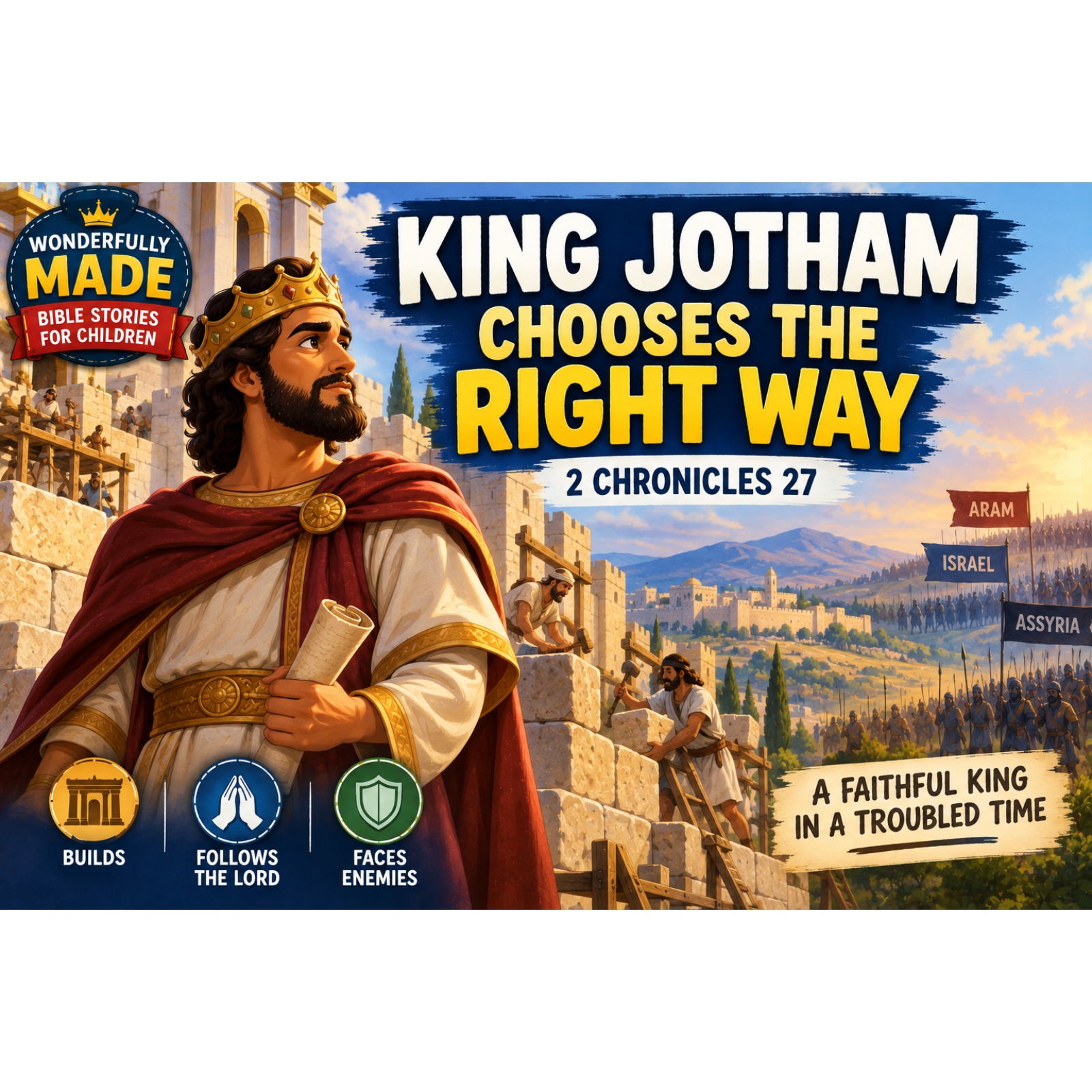 King Jotham Chooses the Right Way | 2 Chronicles 27 | Bible Story for Kids episode artwork