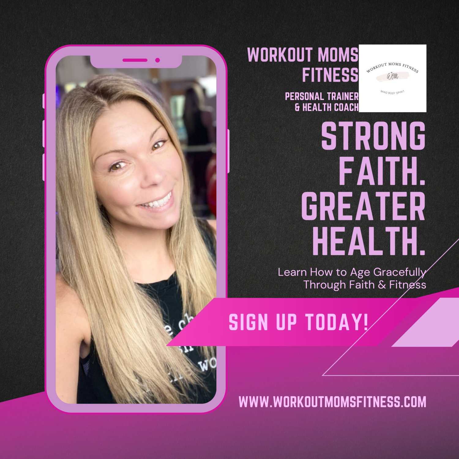 Workout Moms Fitness. Aging Gracefully Through Faith & Fitness podcast artwork