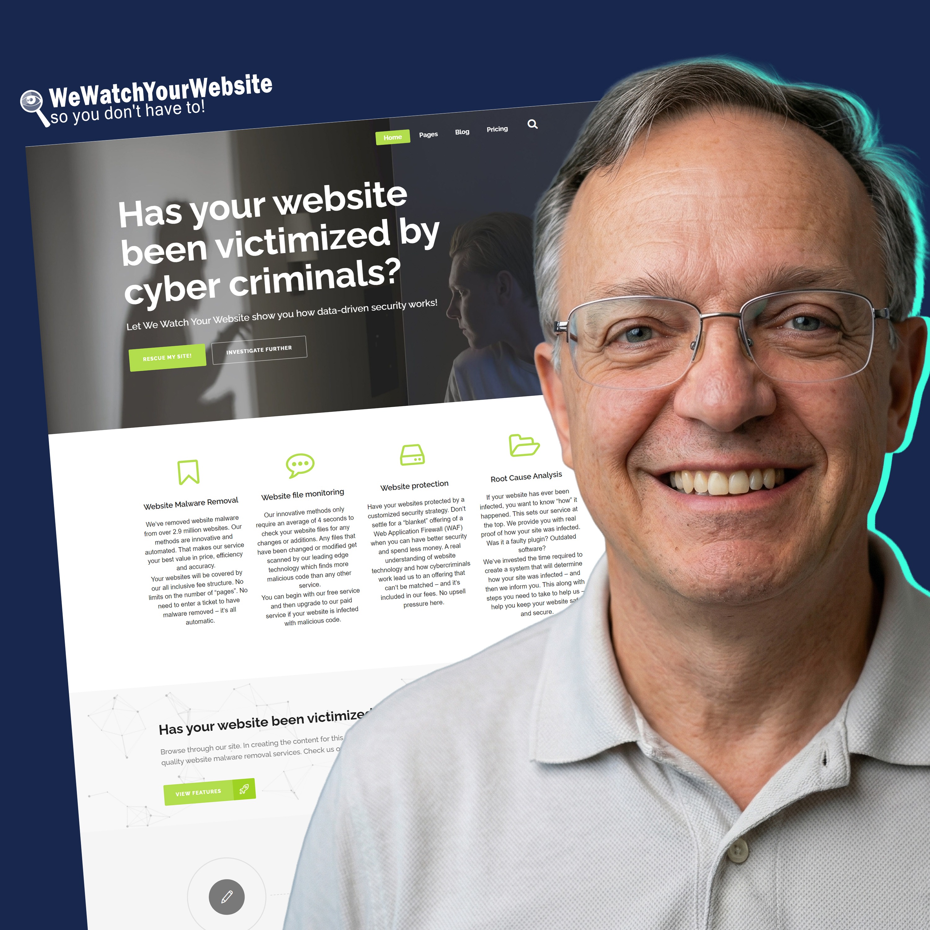 Thomas Raef, Owner of WeWatchYourWebsite, on Malware, WordPress Security, and AI Detection | E128 episode artwork