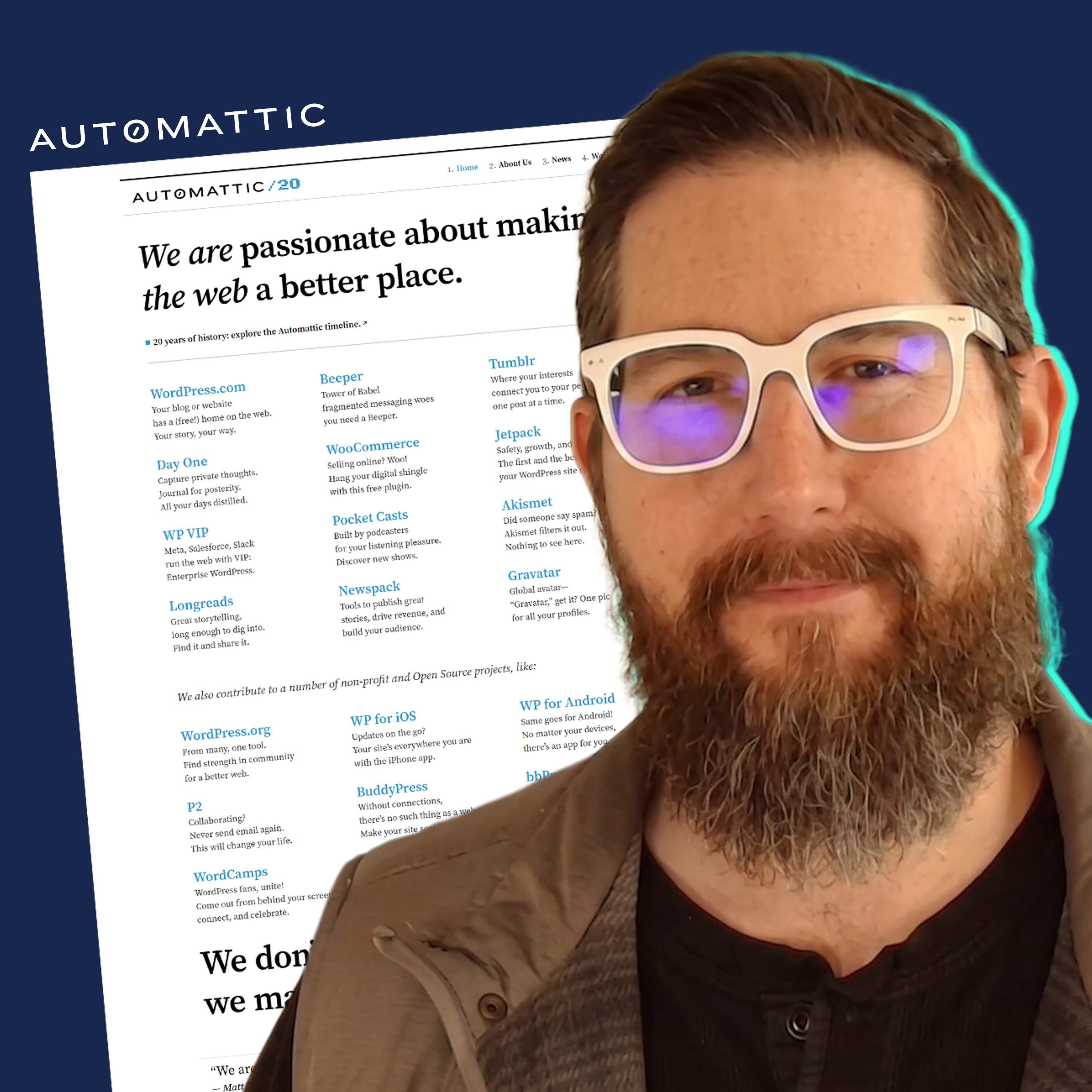 Jeff Golenski, Principal Designer and Product Manager at Automattic, on WordPress, AI | E139 episode artwork