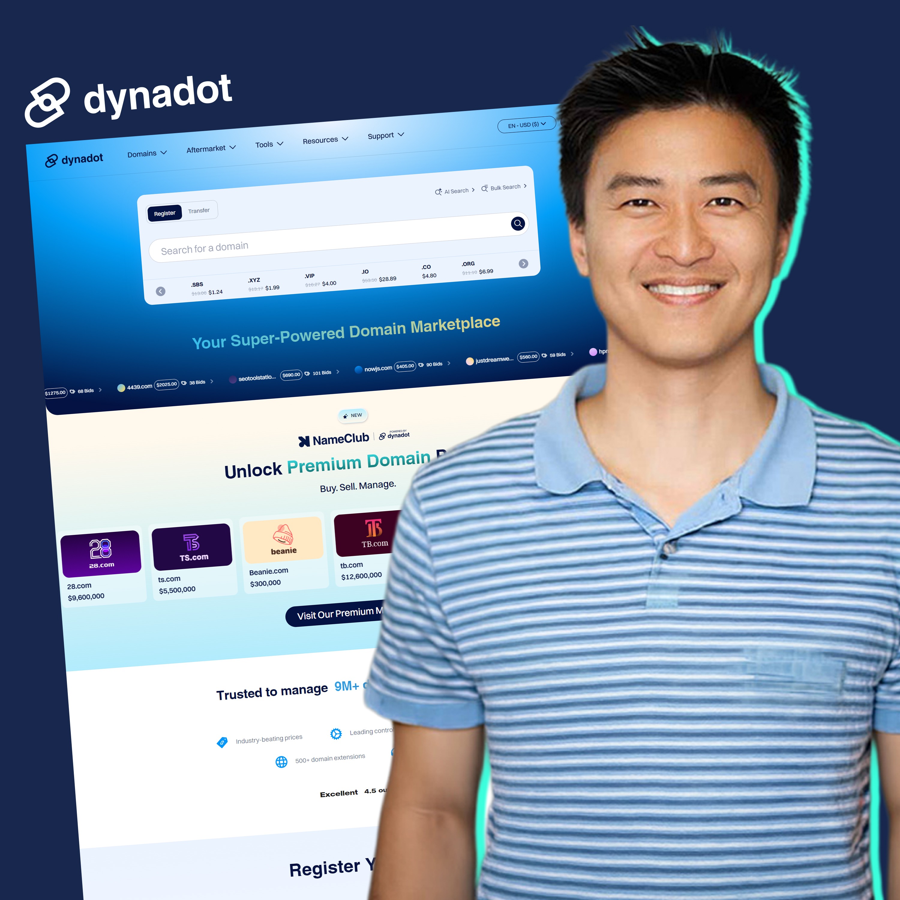 Todd Han, Founder of Dynadot, on Domains and Internet Infrastructure | E129 episode artwork
