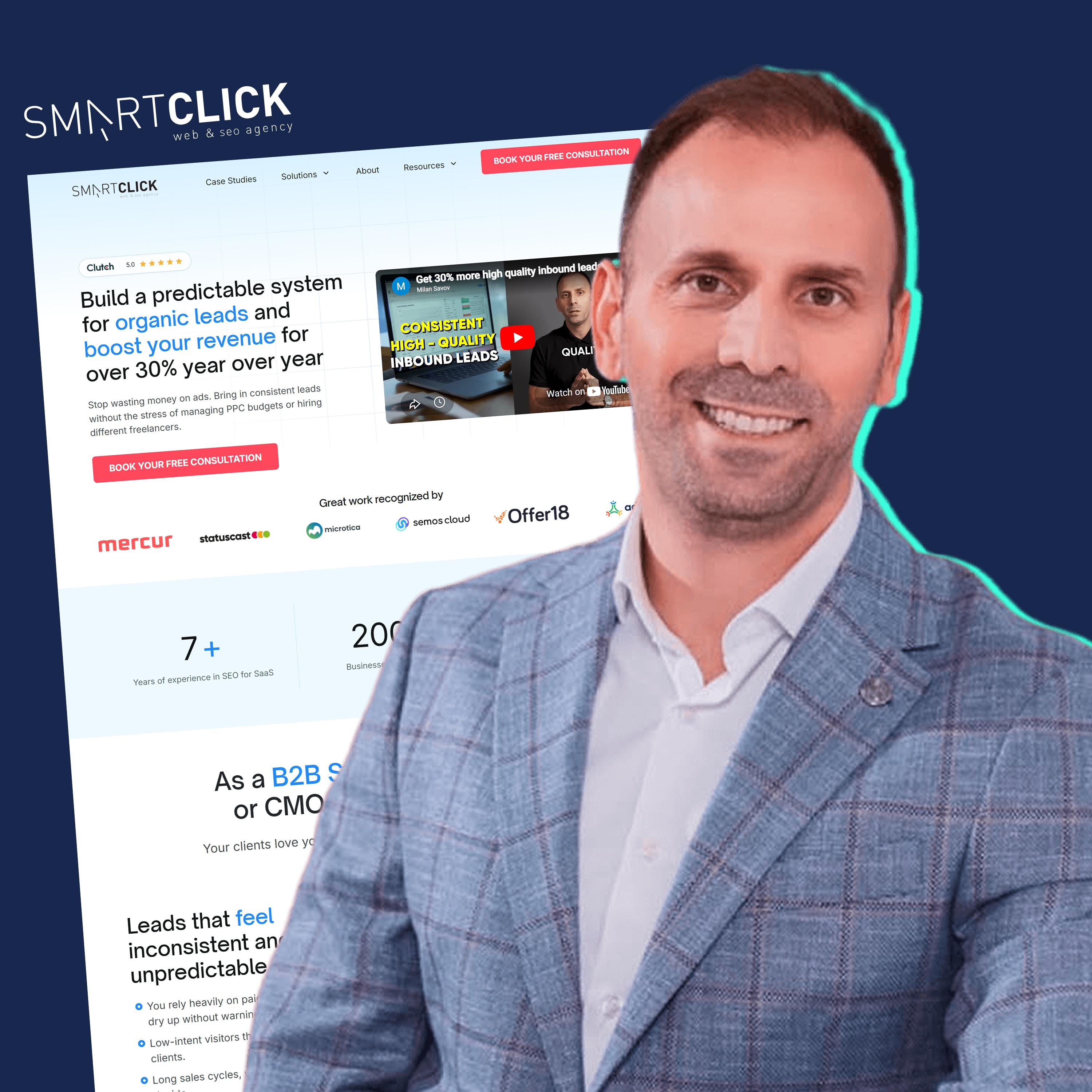 Milan Savov, Founder of Smartclick, on SEO, AI Optimization & Revenue Growth for B2B SaaS | E142 episode artwork