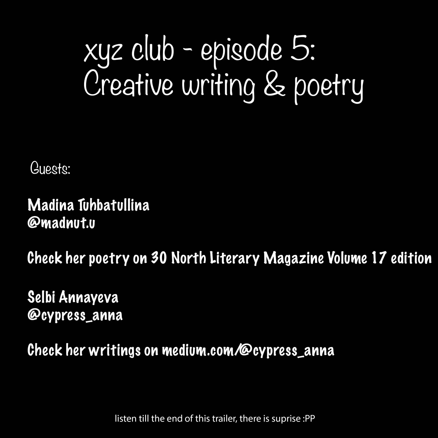 ep. 5: creative writing & poetry with Madina and Selbi - Trailer