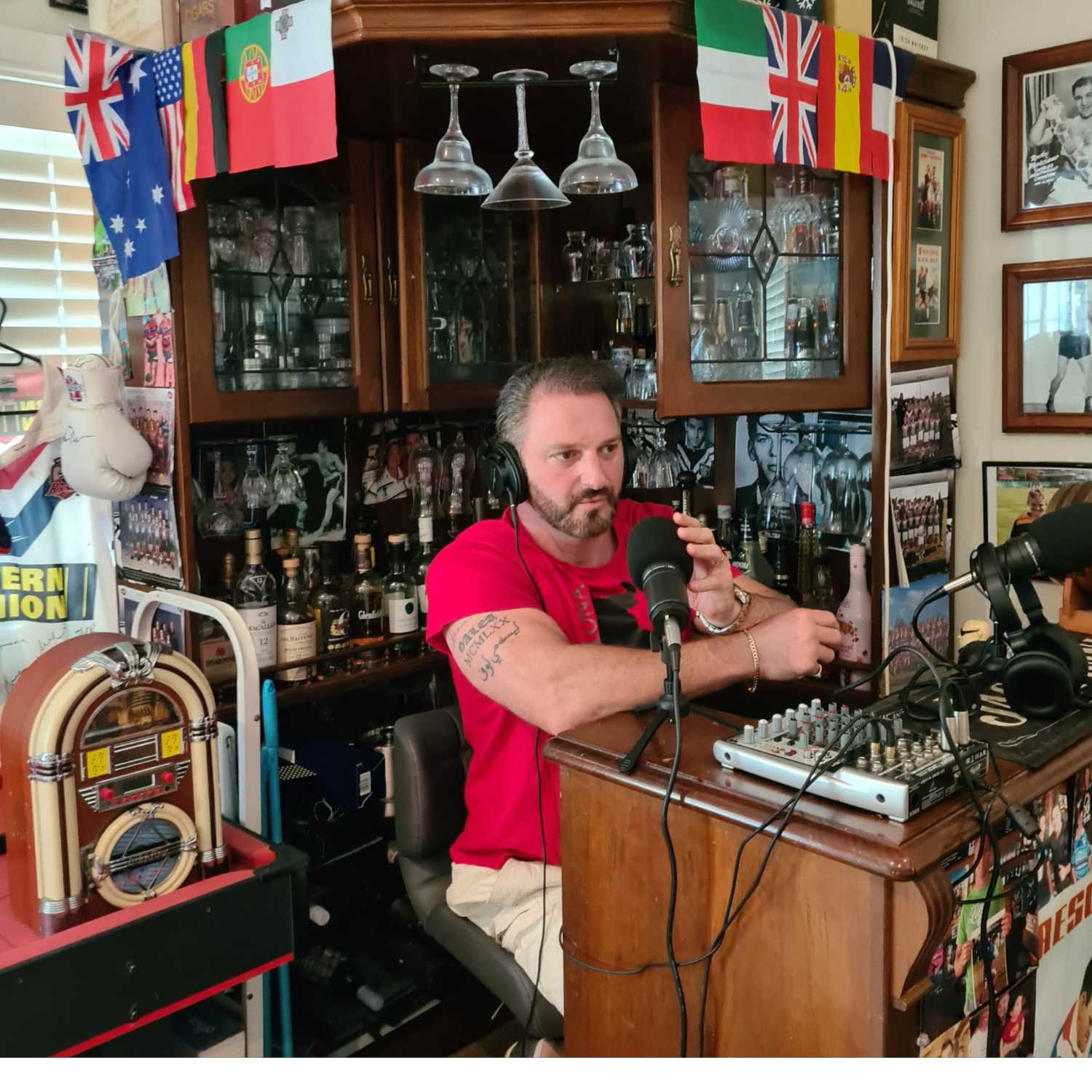 "At the bar with Yo Adrian" 