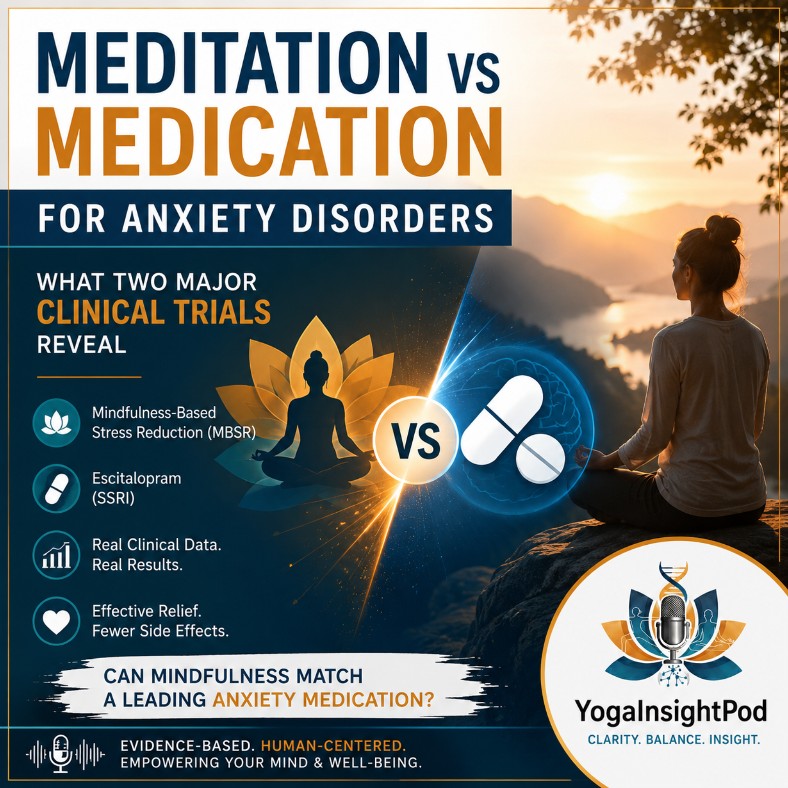 Meditation vs Medication for Anxiety: What Two Major Clinical Trials Reveal About Mindfulness and Escitalopram episode artwork