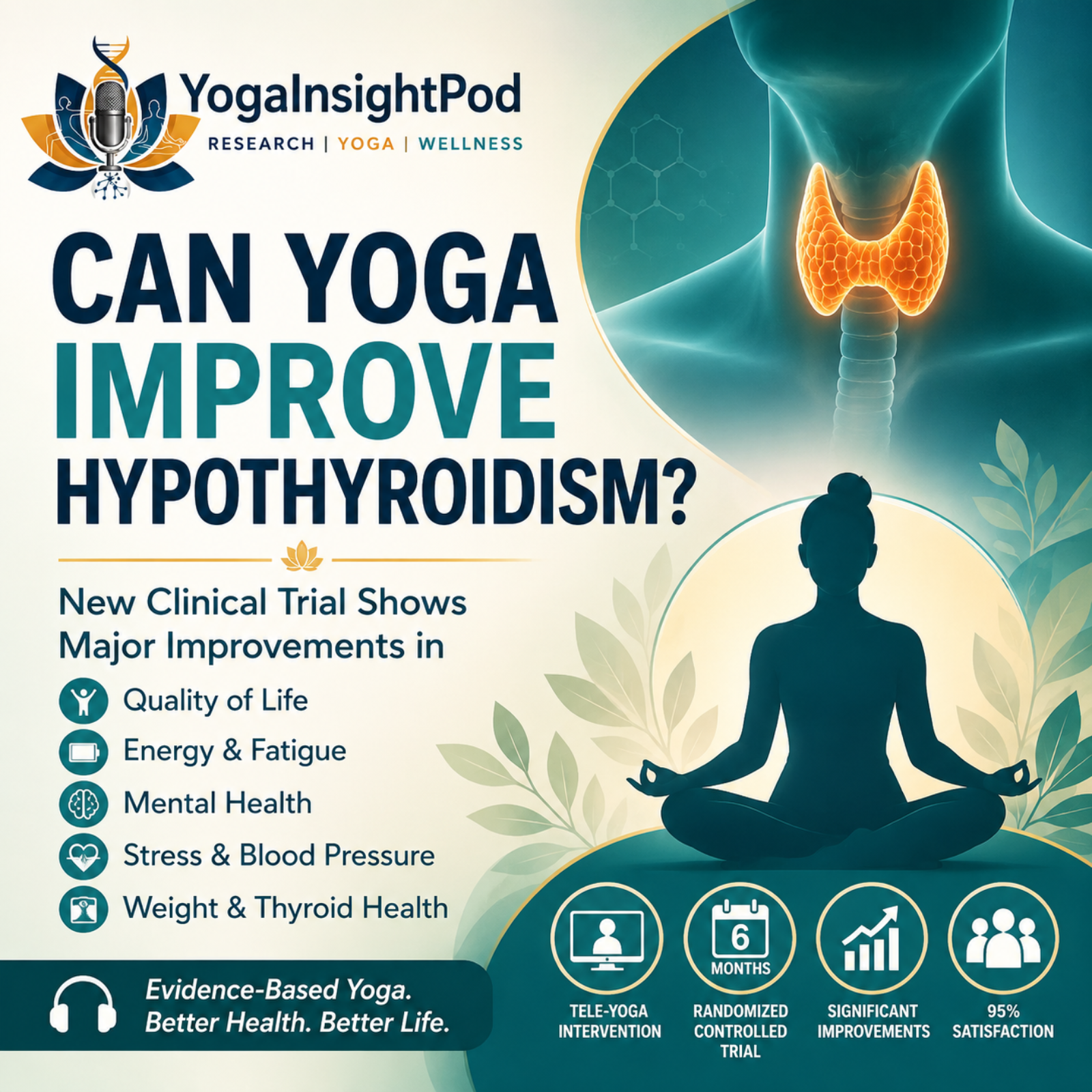 Can Yoga Improve Hypothyroidism? New Clinical Trial Reveals Major Benefits for Quality of Life, Stress & Fatigue episode artwork