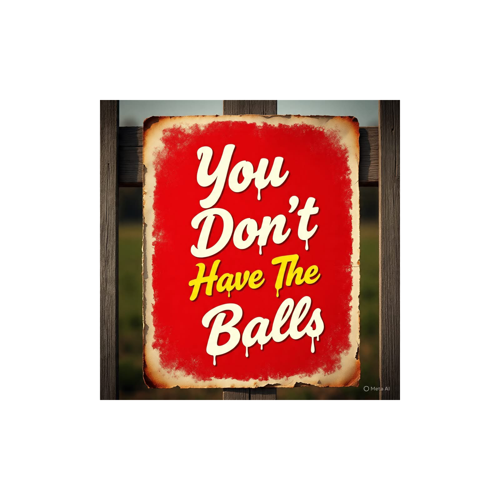You don't have the balls!
