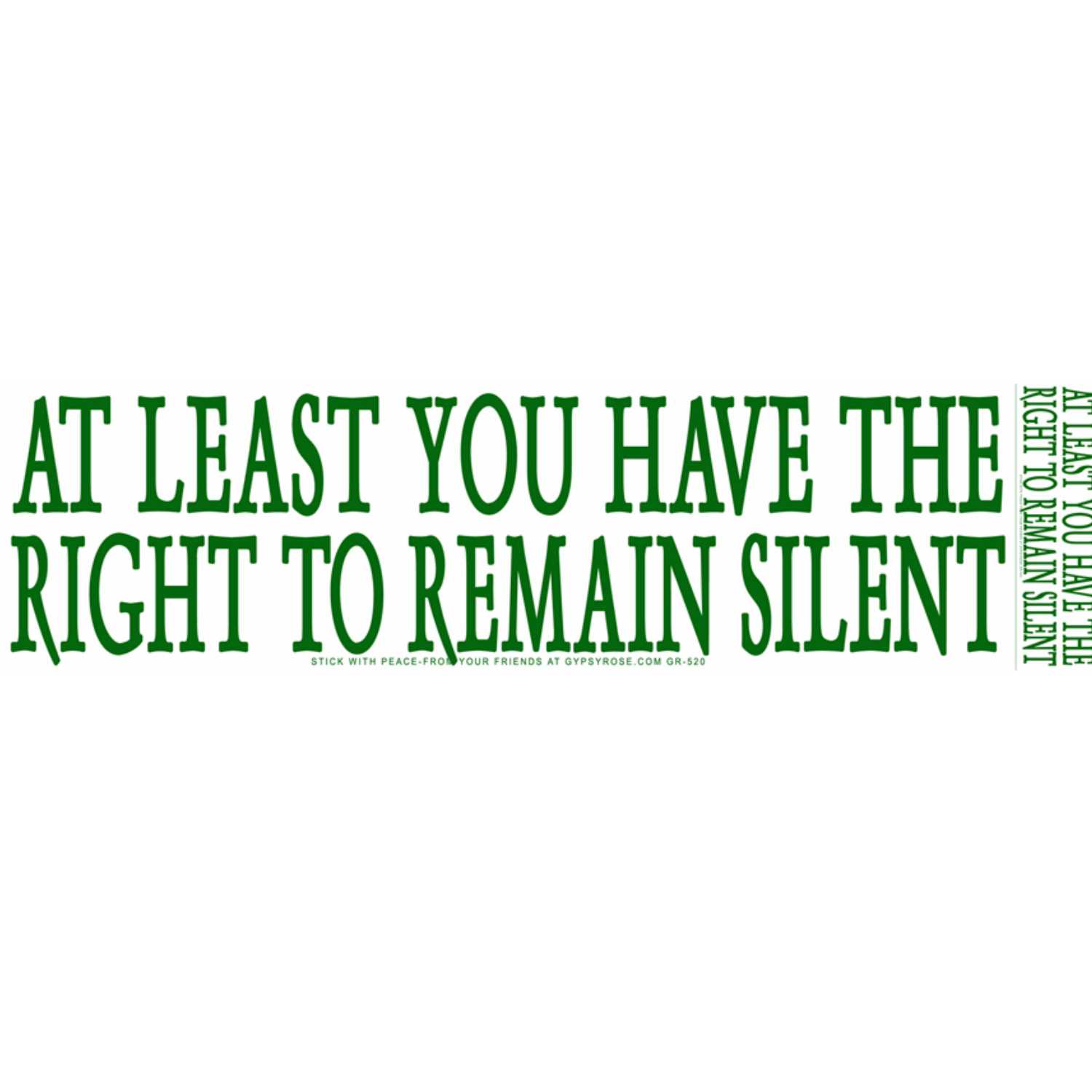 You have the right to remain silent