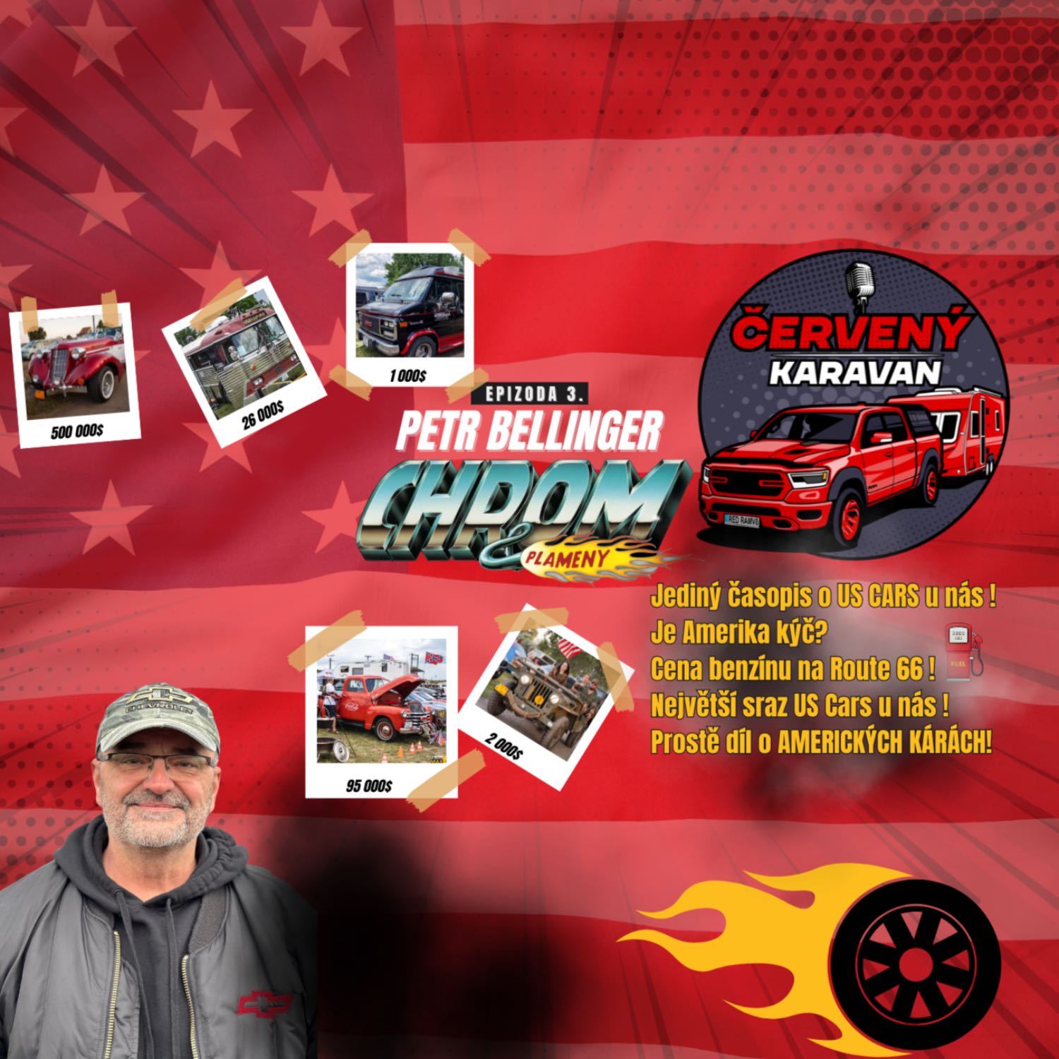 Červený Karavan EP3 - Petr Bellinger šéfredaktor časopisu Chrom a plameny